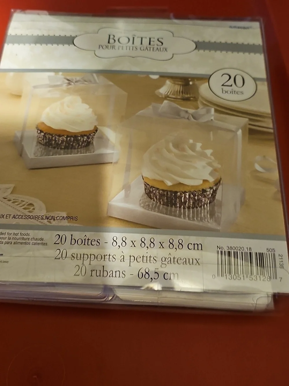 Amscan Cream and Silver Cupcake Presentation Boxes - 20 Pack